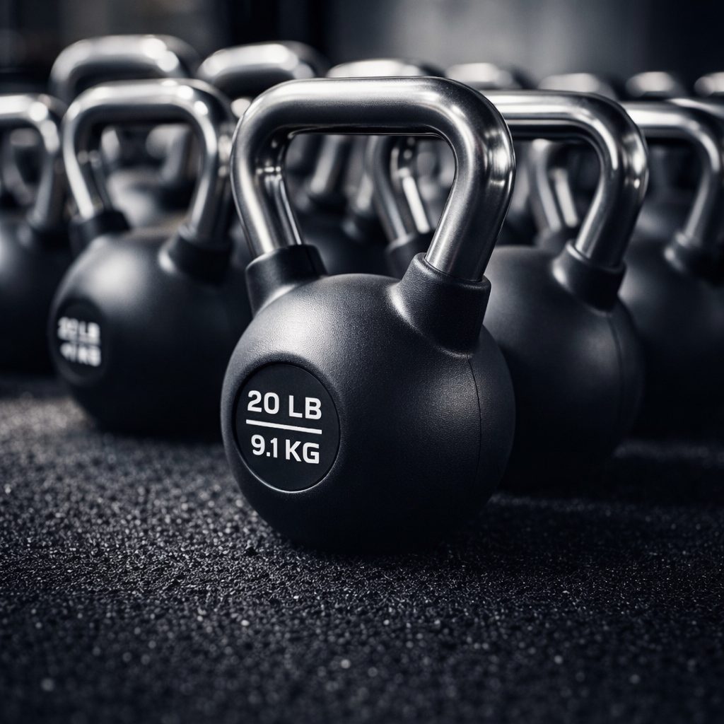 Kettlebell set en fitnessaccessoires voor thuis